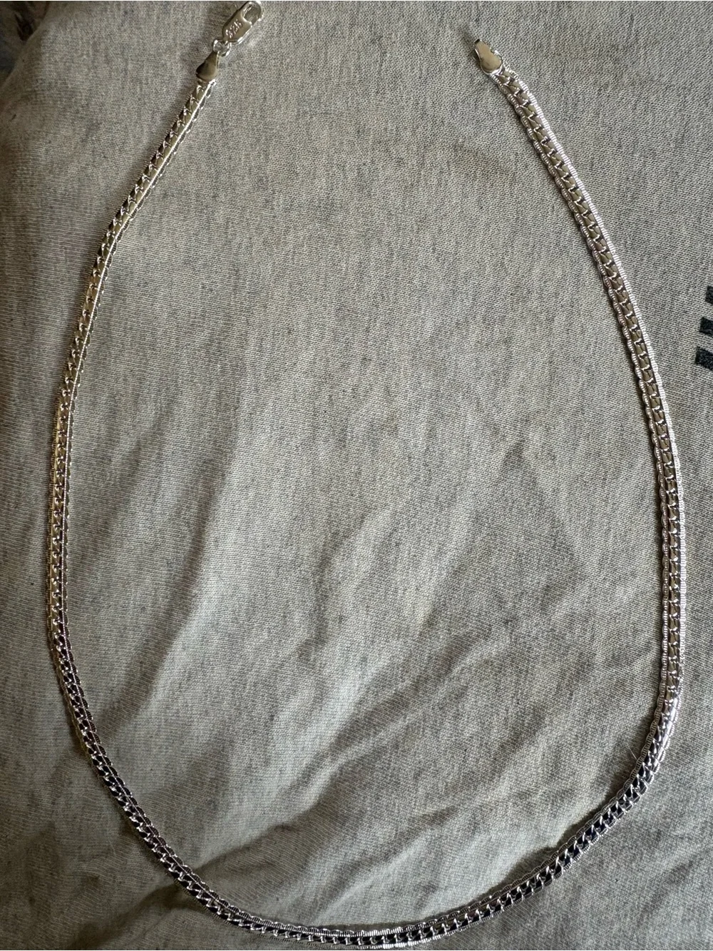 Solid sterling silver Silver Cuban link  Necklace 22’